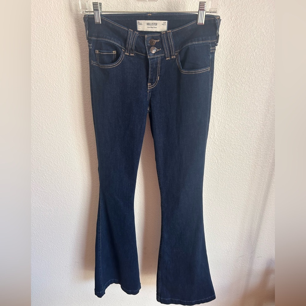 NEW Hollister Blue Flare Wide Leg Jeans size 25